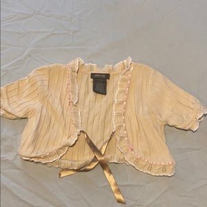 Kenneth Cole Reaction baby sweater with pink trim